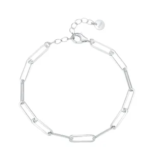 Hollow Geometric Bracelet in 925 Sterling Silver