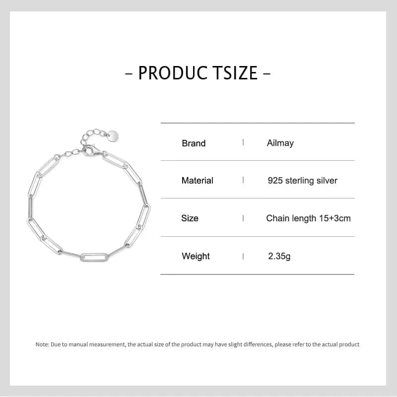 Hollow Geometric Bracelet in 925 Sterling Silver