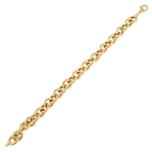 Hollow Rounded Rolo Bracelet 14K