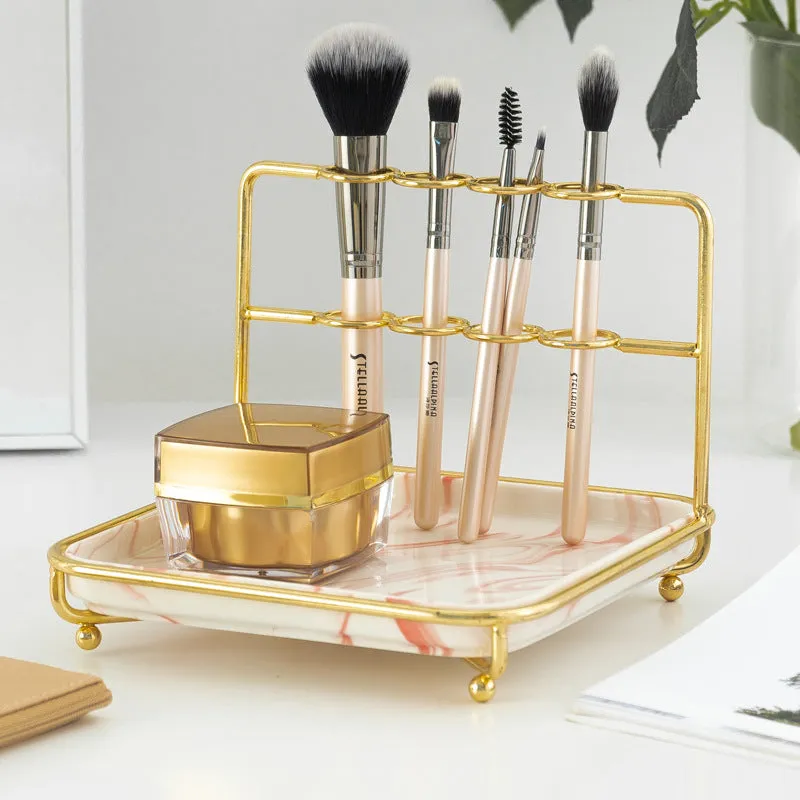 Homlly Marbi Gold Rim Jewellery Beauty Stand