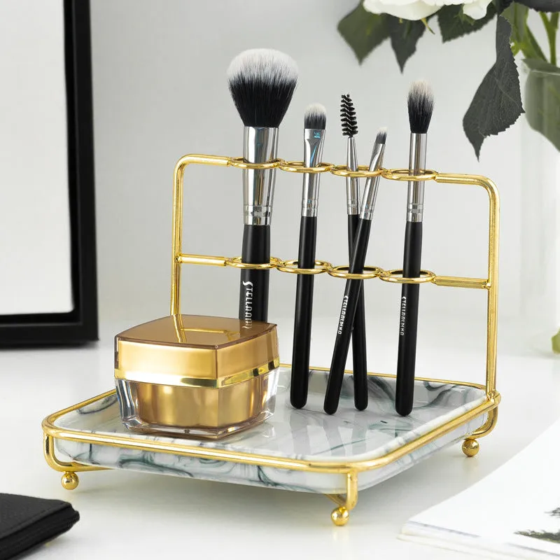 Homlly Marbi Gold Rim Jewellery Beauty Stand