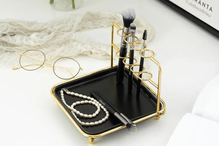 Homlly Marbi Gold Rim Jewellery Beauty Stand