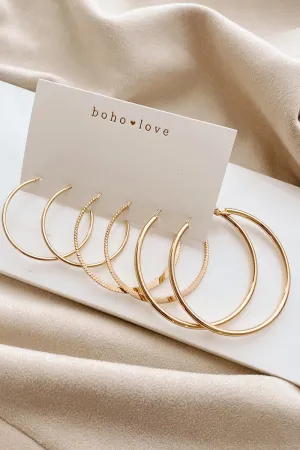 Hoopful Looks Hoop Earring Set (Gold)