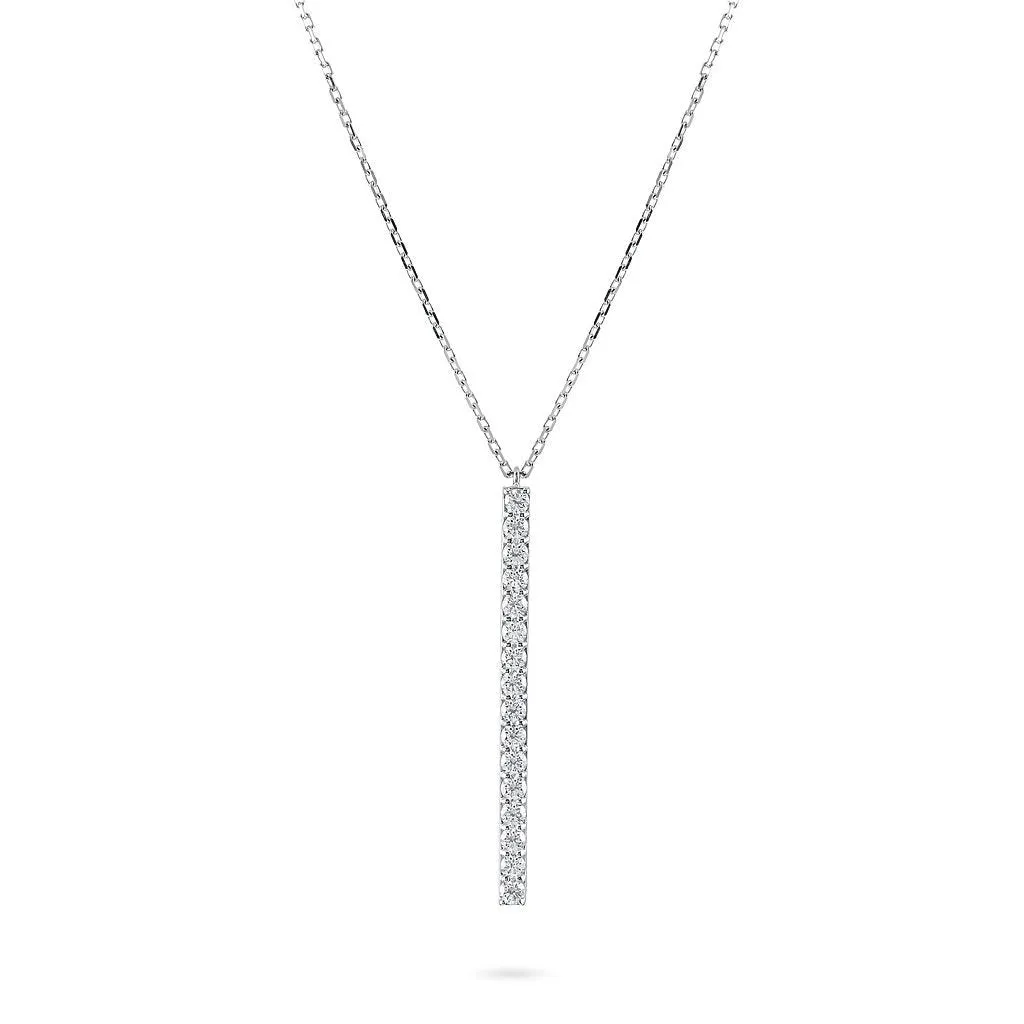 Horizontal Diamond Bar Necklace