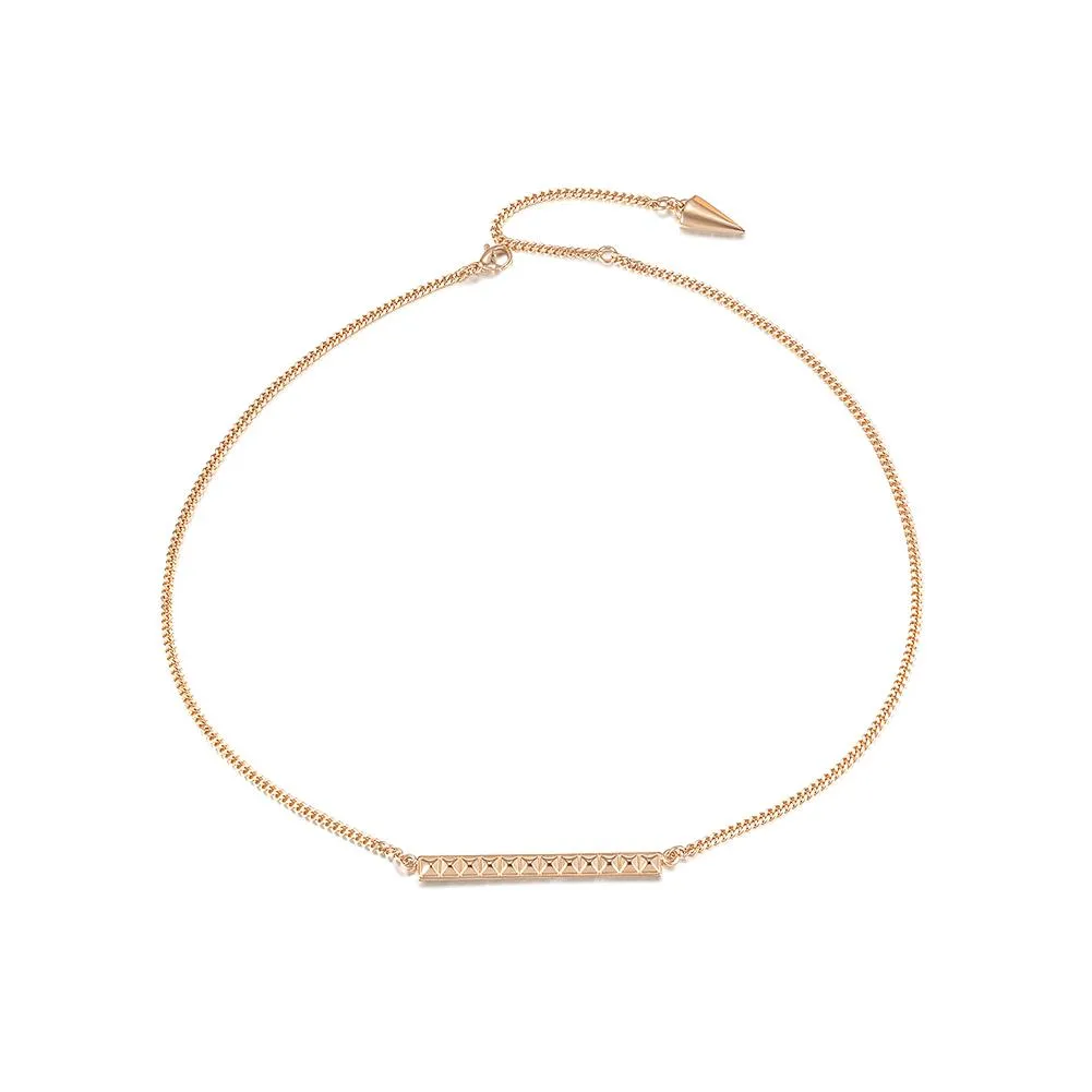 Hypoallergenic Pyramid Pendant Necklaces in Gold, Rose Gold, and Silver