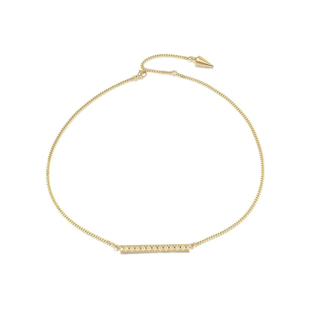 Hypoallergenic Pyramid Pendant Necklaces in Gold, Rose Gold, and Silver