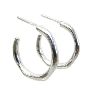 Ippolita Thin Squiggle #1 Hoop Earrings in Sterling Silver
