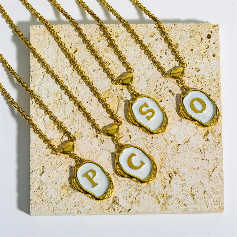 Irregular Initial Necklace