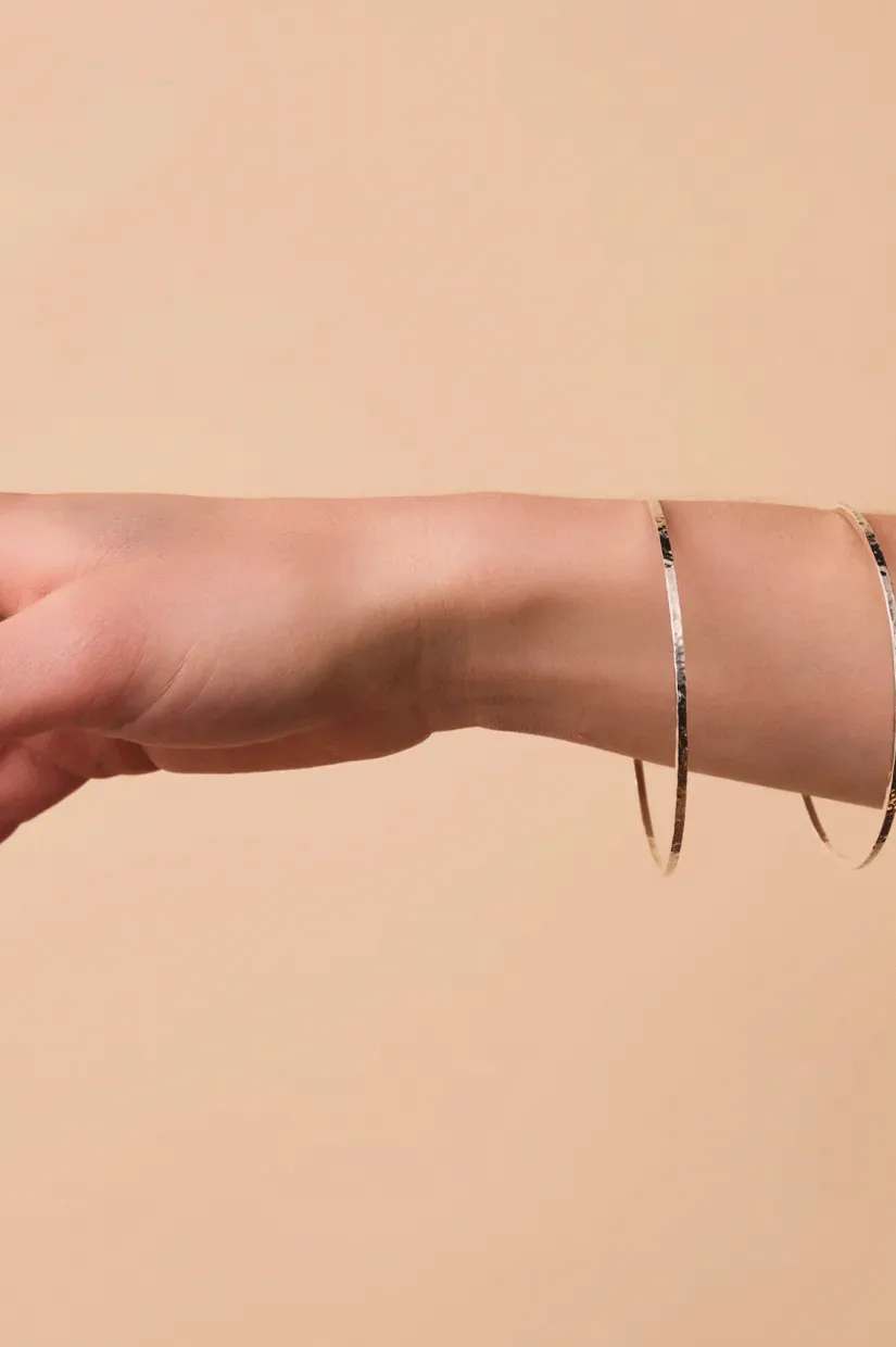 Jane Eppstein Hammered Bangle - Silver