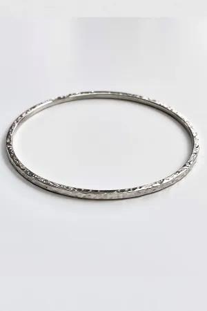 Jane Eppstein Hammered Bangle - Silver