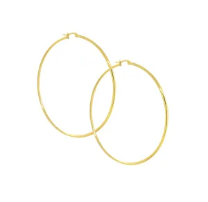 JENNY BIG THIN GOLD HOOP EARRINGS