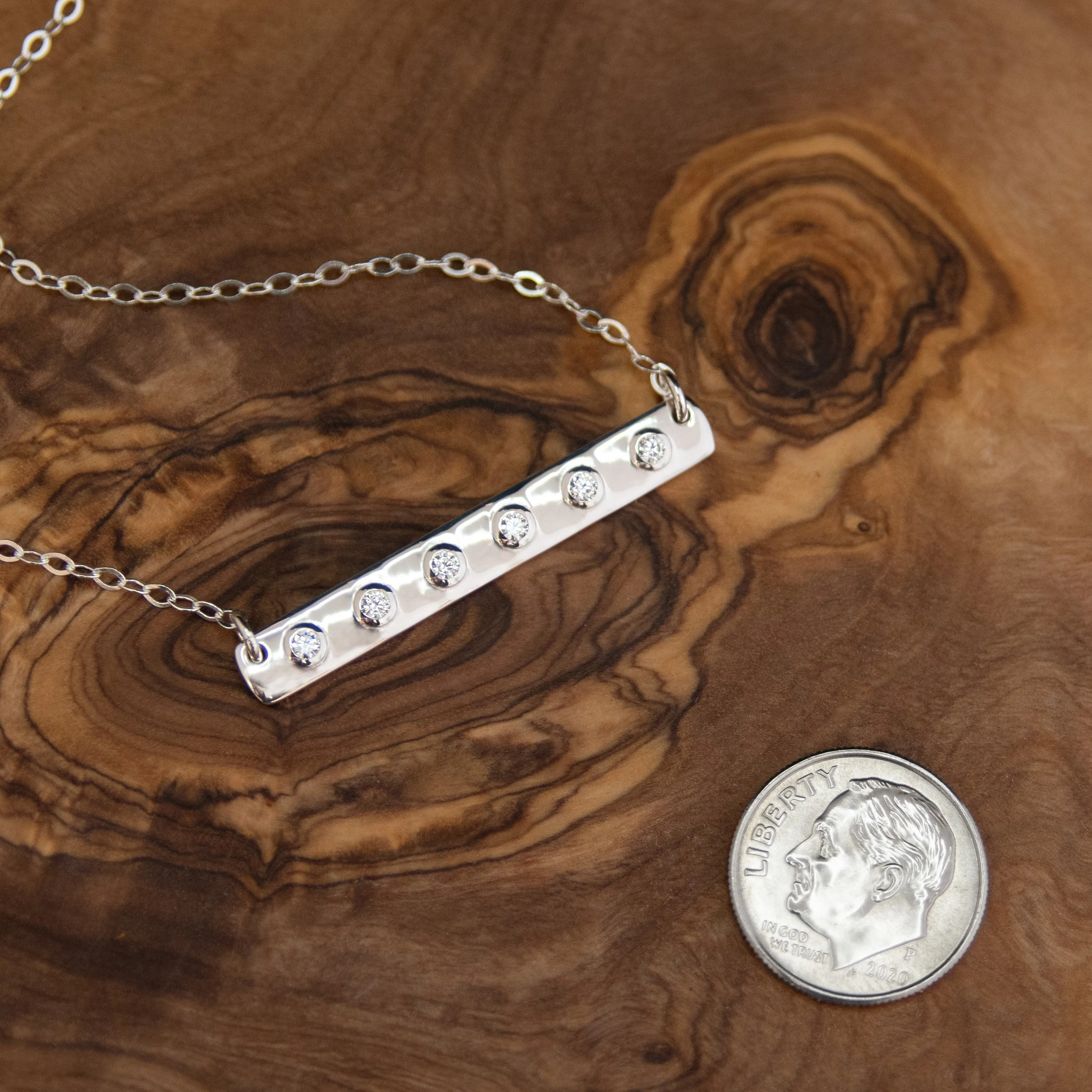 jenny six cz bar necklace • happy 60th birthday