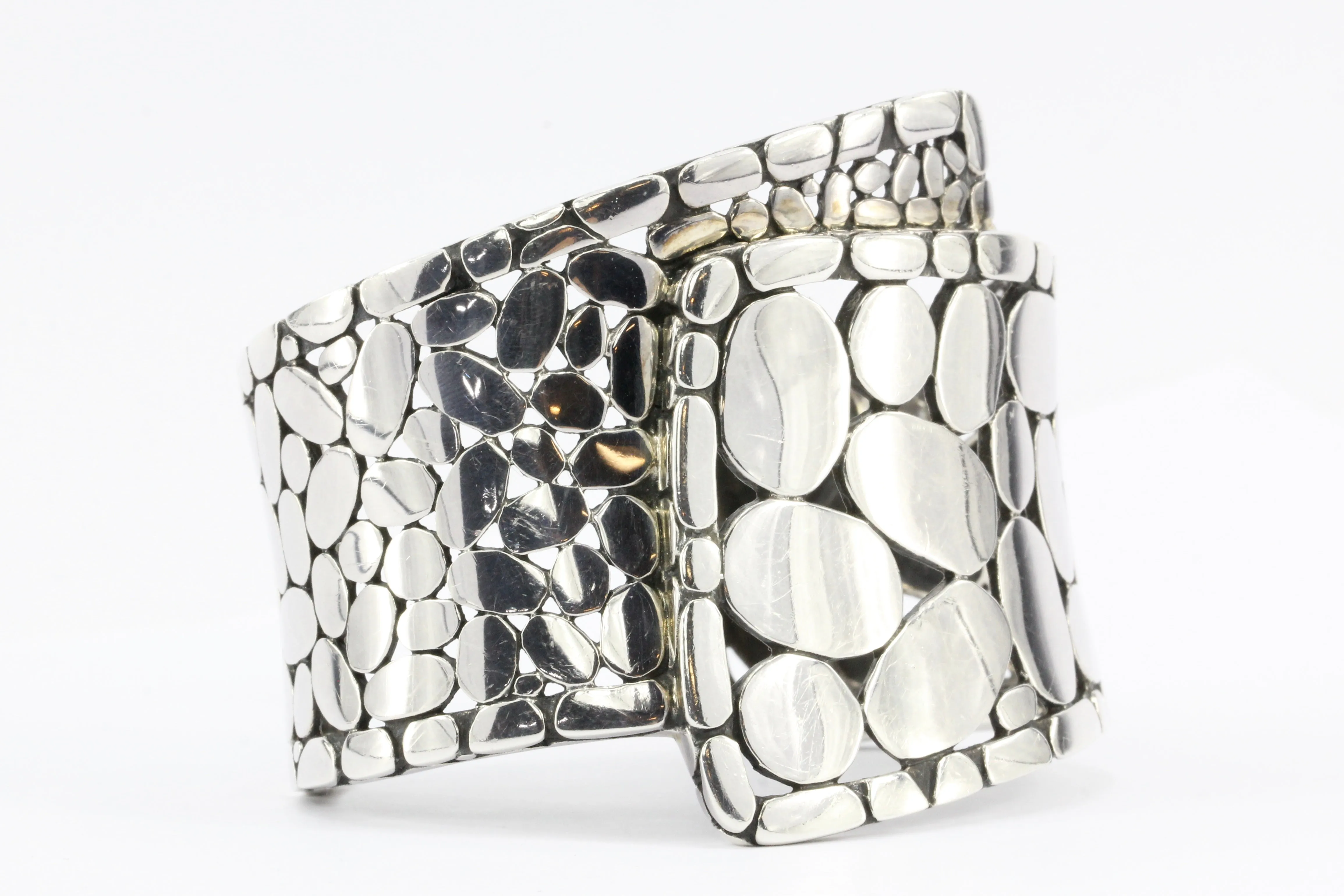 John Hardy Sterling Silver Kali Cuff with Pouch