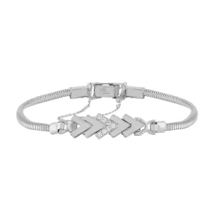 Kaspar & Esh 14k White Gold Chevron Starter Bracelet