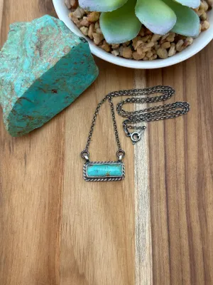 Kingman Turquoise Bar Necklace