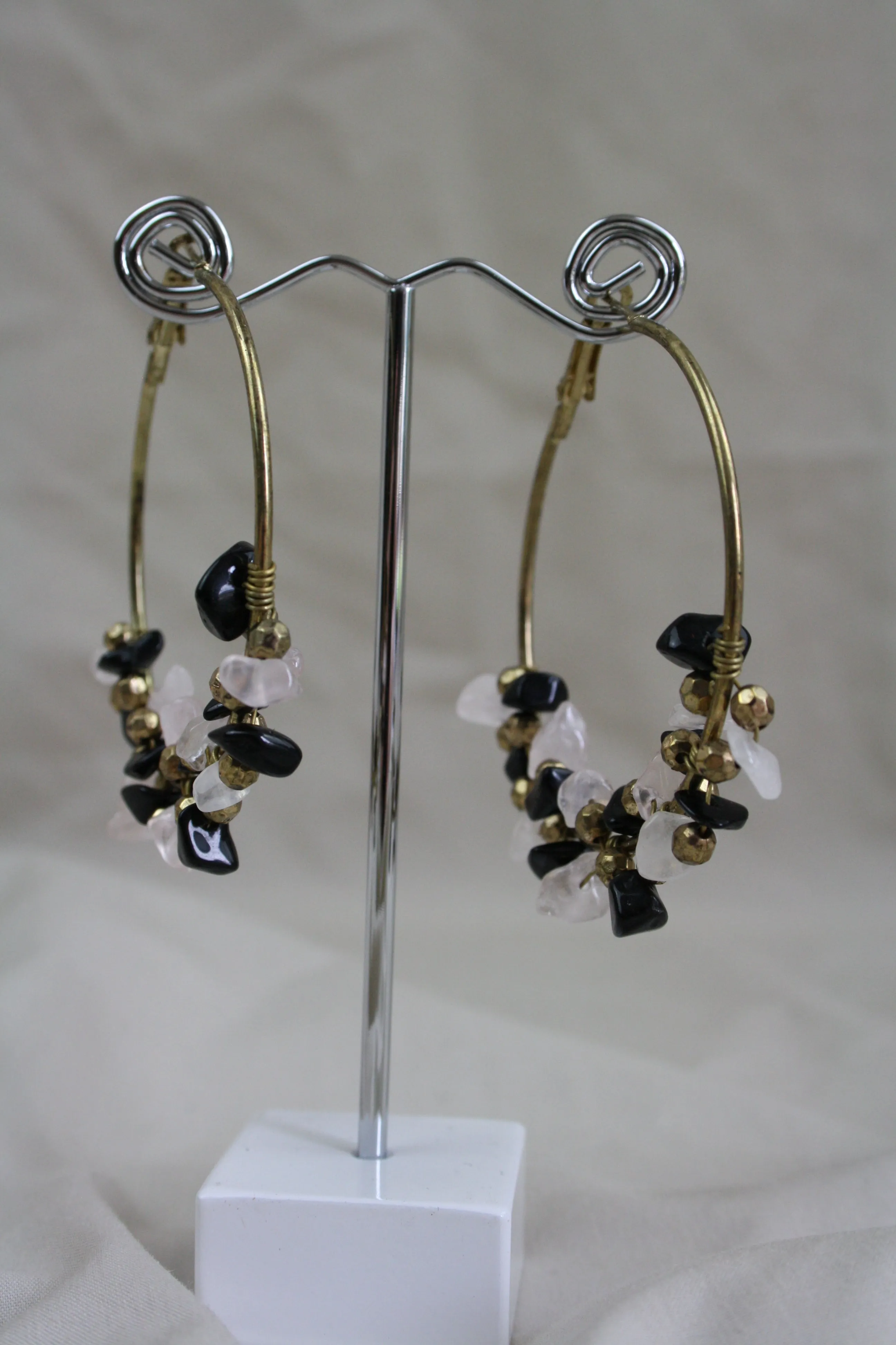 Kruger Stone Earring - Black