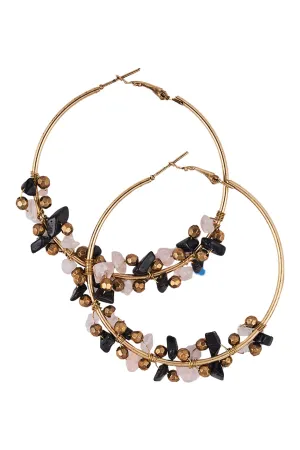 Kruger Stone Earring - Black