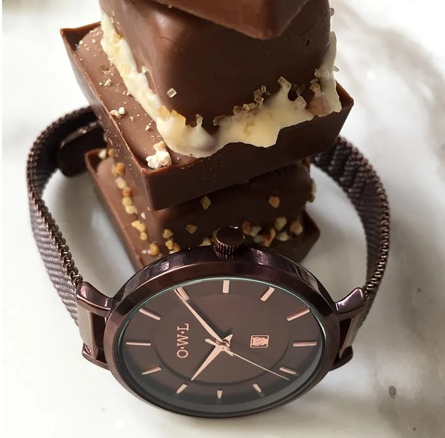 LEDBURY CHOCOLATE MESH WATCH