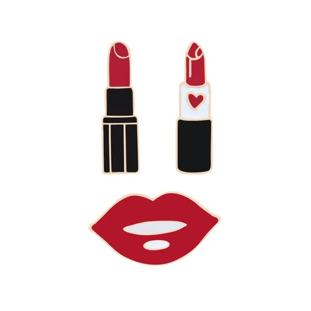 Lipstick Brooch