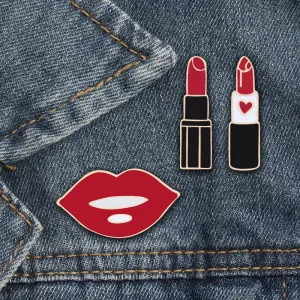 Lipstick Brooch