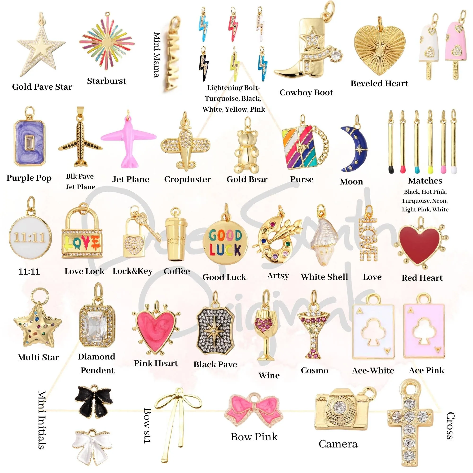 Lock & Key ~ 18k Gold Plated Charm