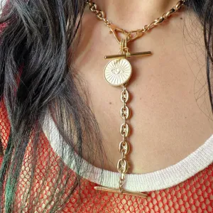 “LOVE LOCK” All Seeing Eye Waterfall Necklace