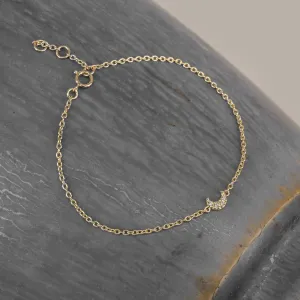 Luna Bracelet - White Sapphire - 9k