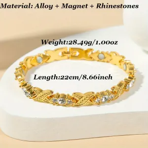 Magnet Bracelets Men's Rhinestone Personality Bracelets