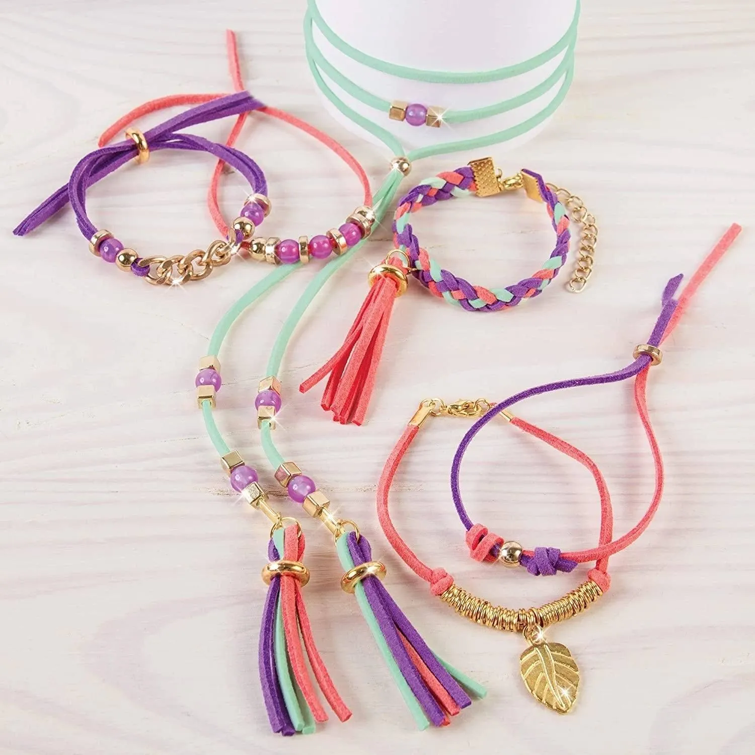 Make it Real Gold Link Jewellery Suede Bracelet & Choker Making Kit