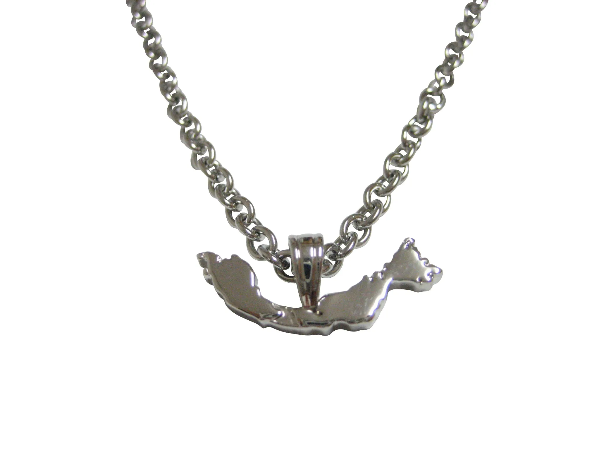 Malaysia Map Shape Pendant Necklace