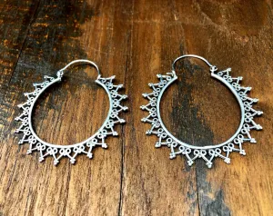 Mandala Hoop Earrings