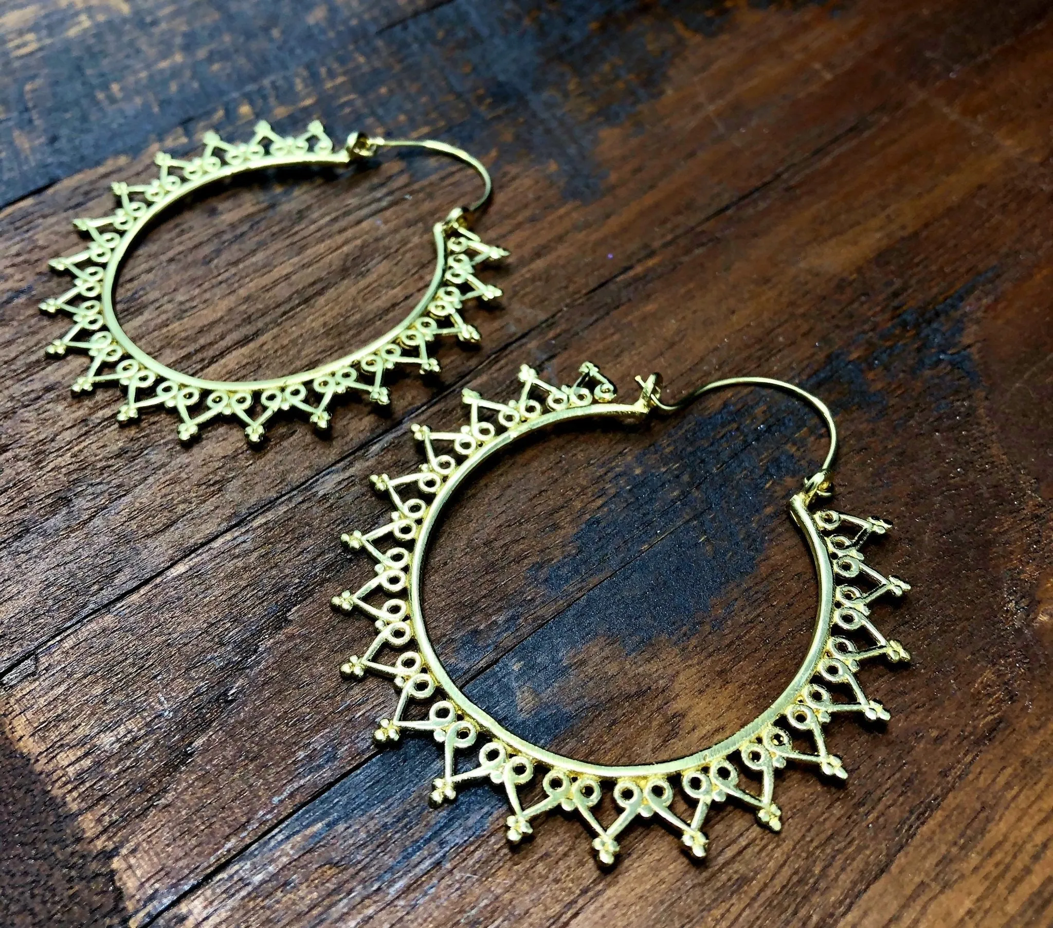 Mandala Hoop Earrings