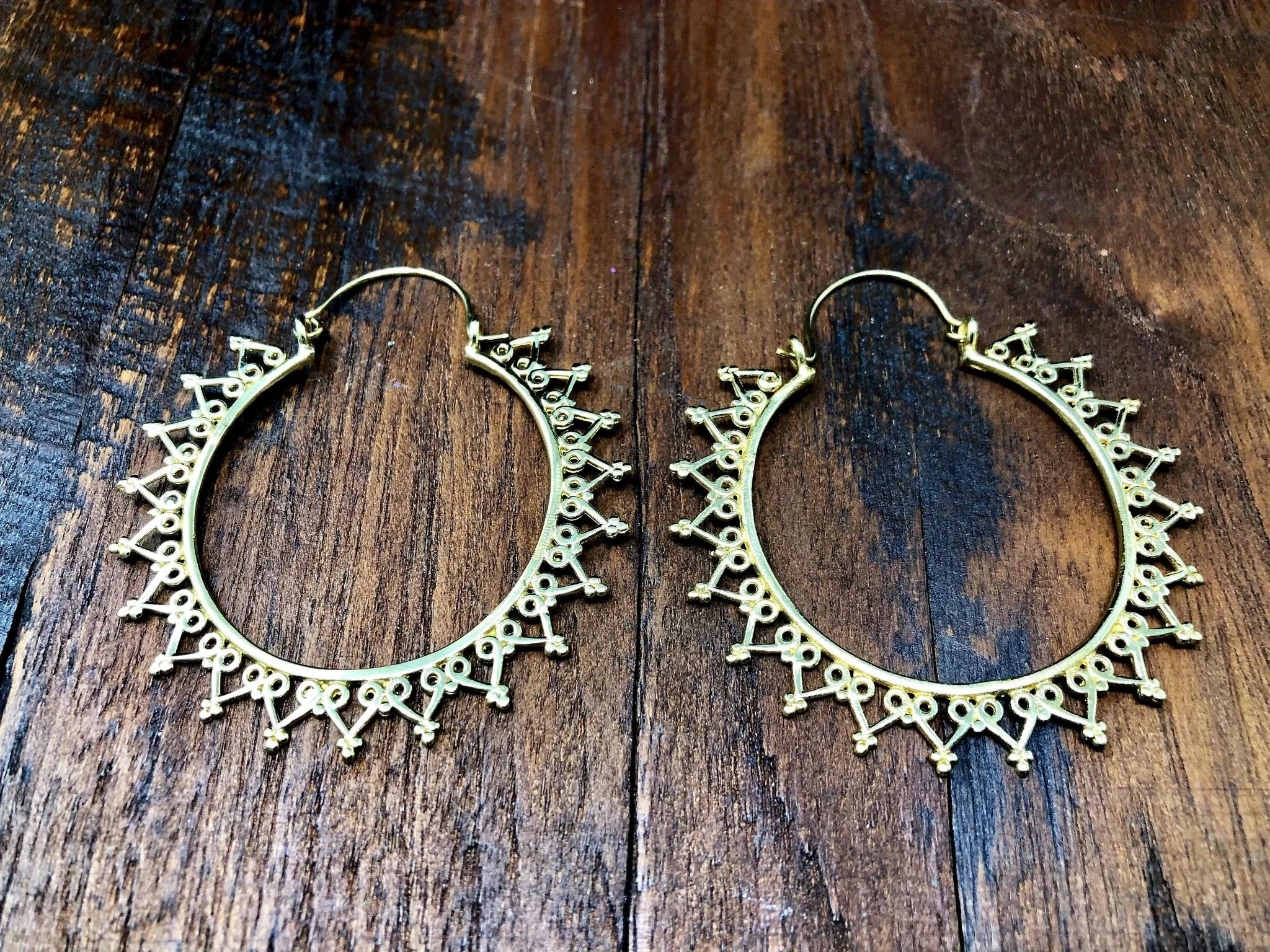Mandala Hoop Earrings