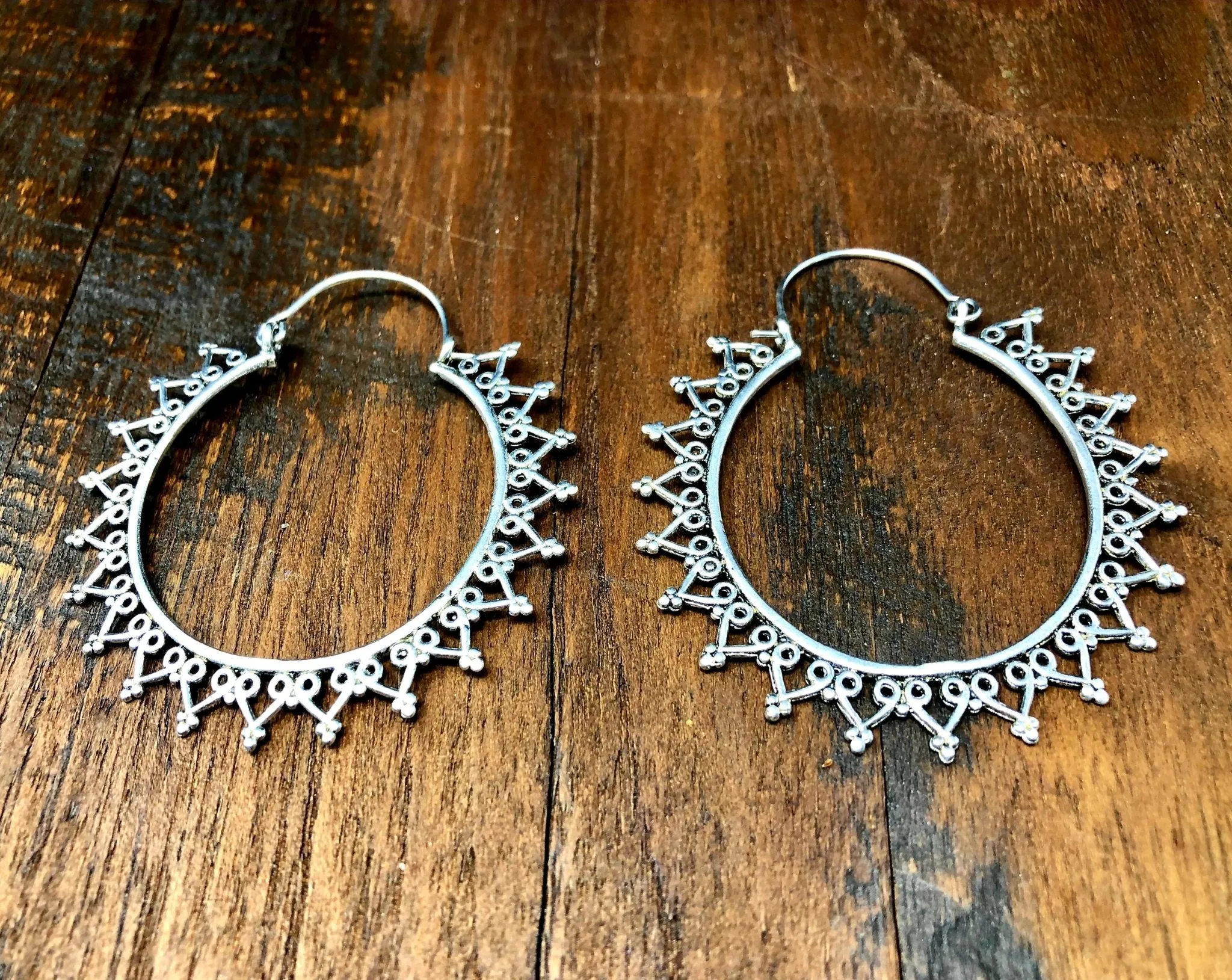 Mandala Hoop Earrings