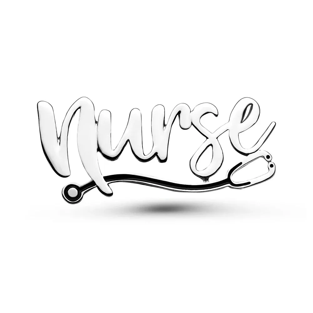 Medical Nurse Word Pin Badge Brooch