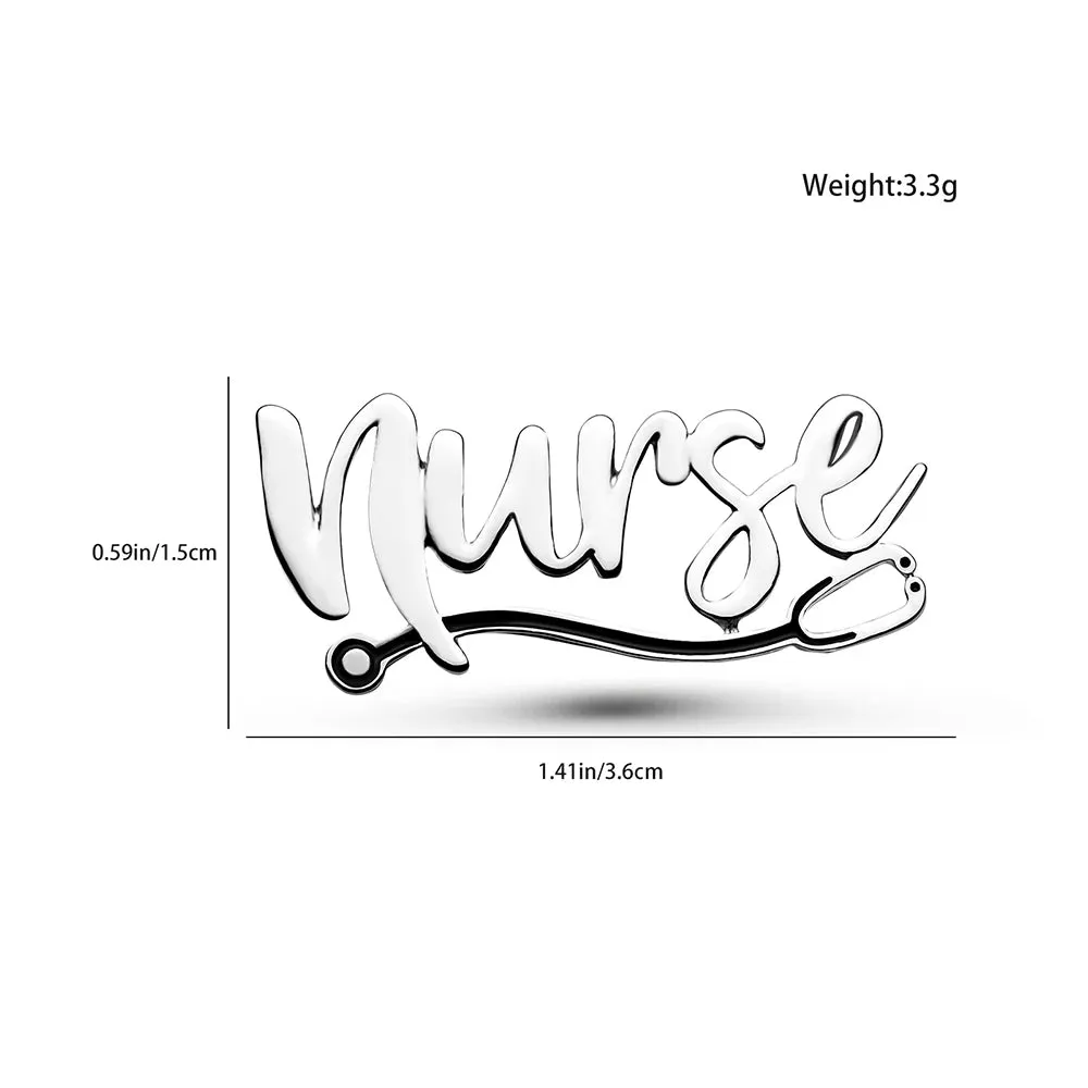Medical Nurse Word Pin Badge Brooch