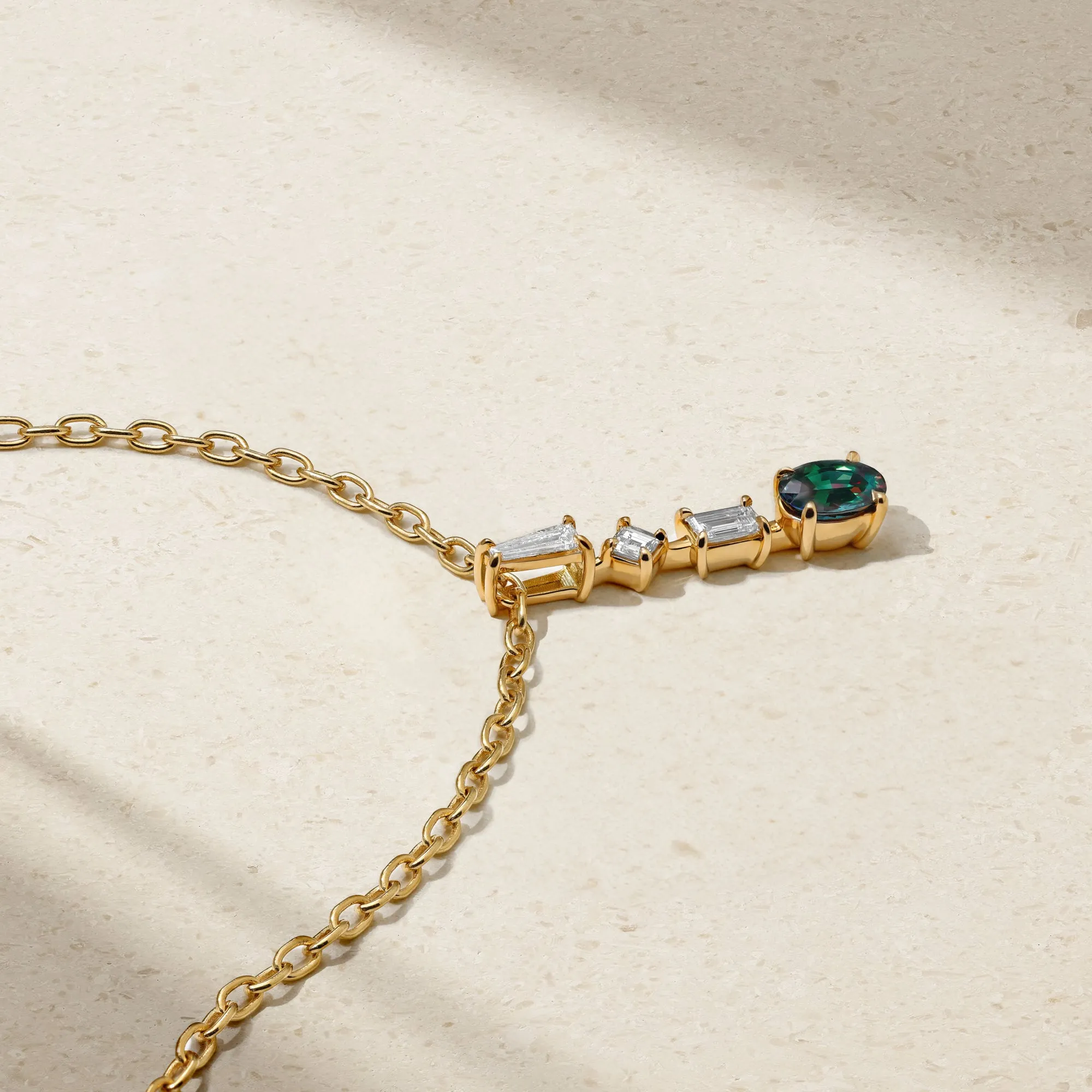 Medley Alexandrite and Diamond Pendant