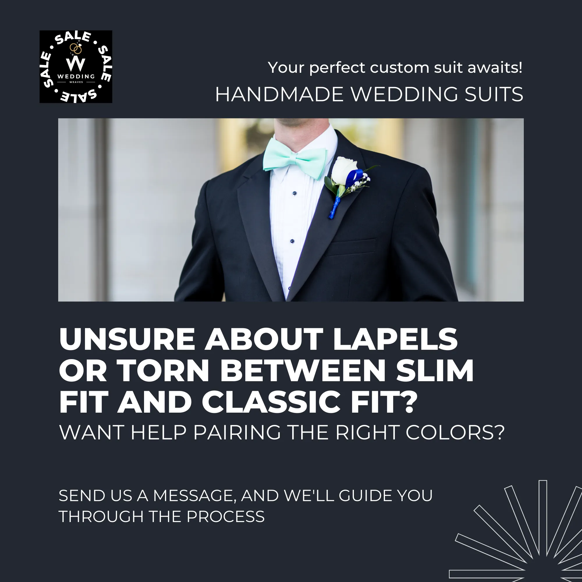 Men's Custom White 3-Piece Wedding Suit - Bespoke Tailored Suit for Grooms