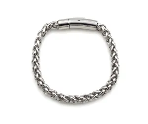 Mens Stainless Steel Weave Link Bracelet