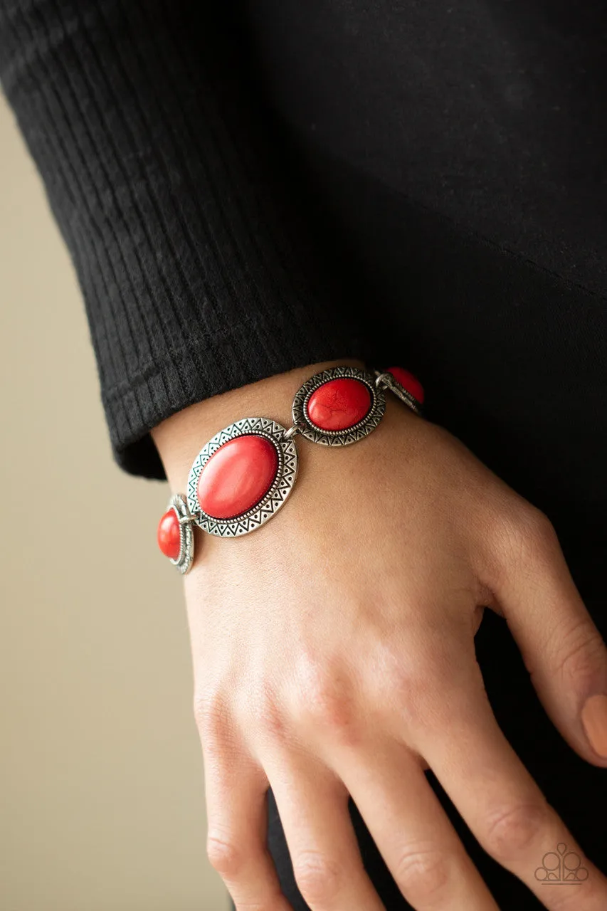 MESA Time Zone Red Paparazzi Bracelet