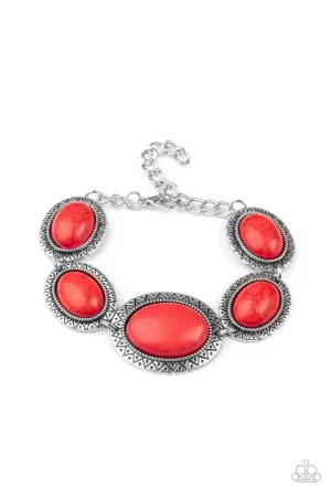 MESA Time Zone Red Paparazzi Bracelet