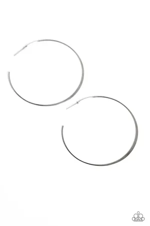 Metal Drama - Black Hoop Earrings