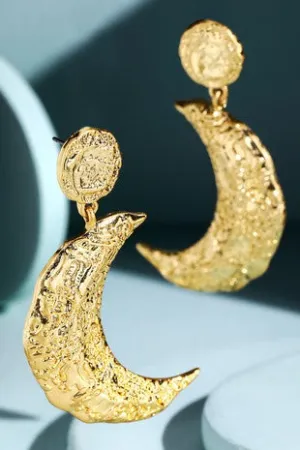 Metal Moon Earrings