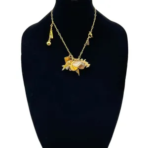 MIMA Gold Necklace with Multiple Charms