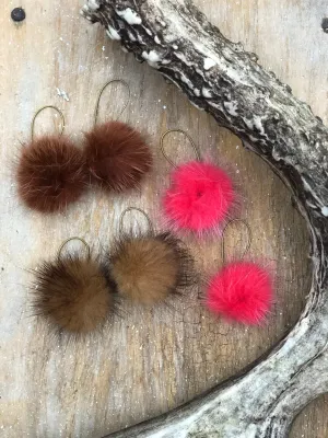 Mink Fur Earrings