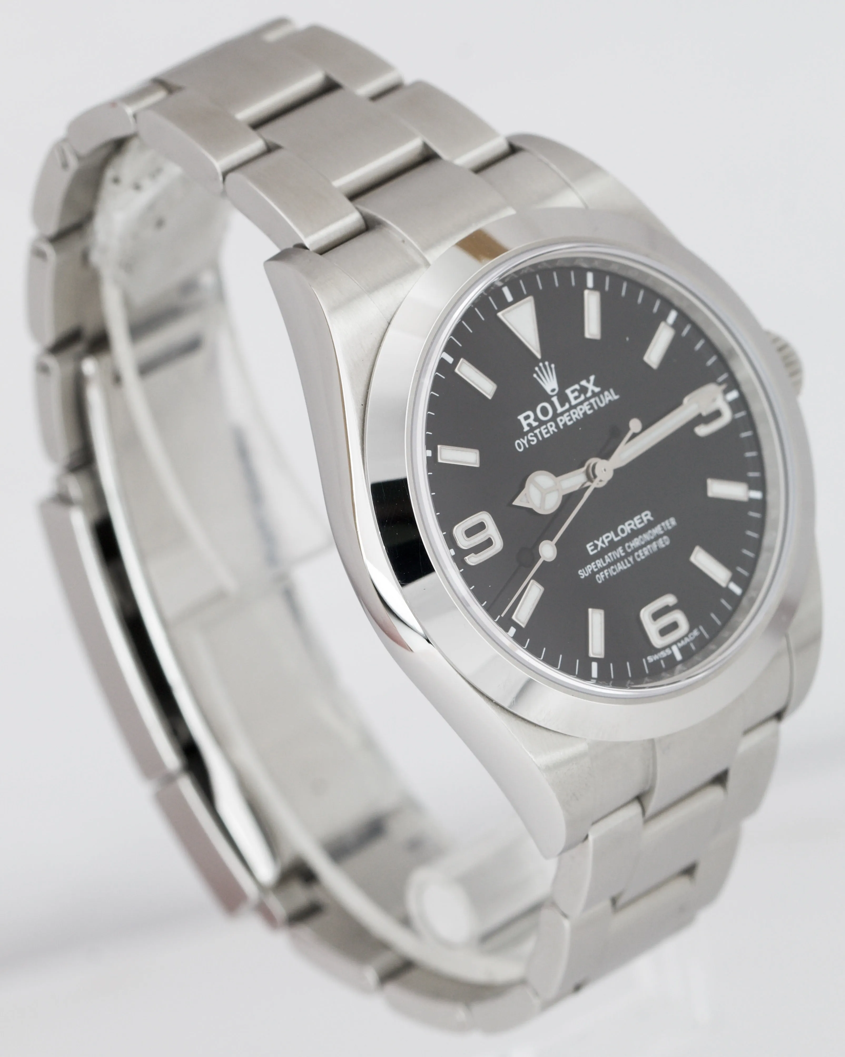 MINT 2020 Rolex Explorer 39mm Black 3-6-9 Stainless Steel MK2 Watch 214270 B P