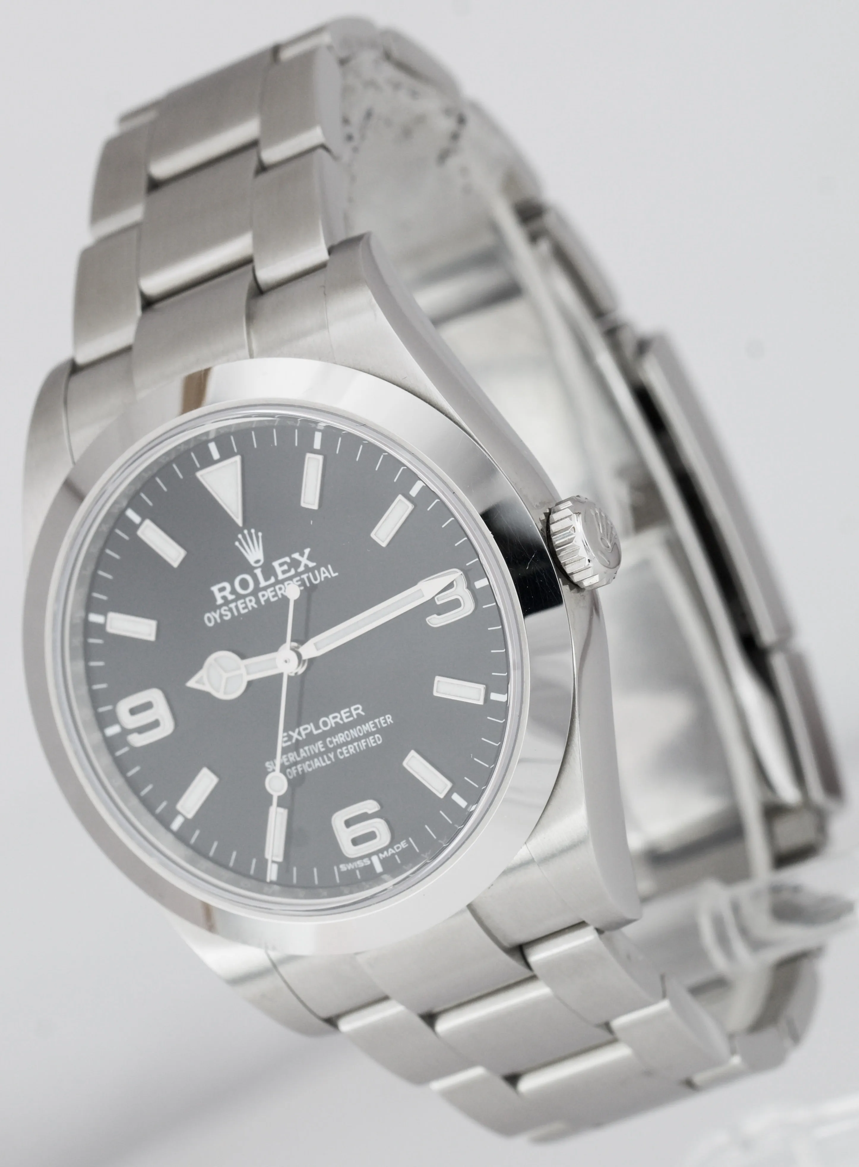 MINT 2020 Rolex Explorer 39mm Black 3-6-9 Stainless Steel MK2 Watch 214270 B P