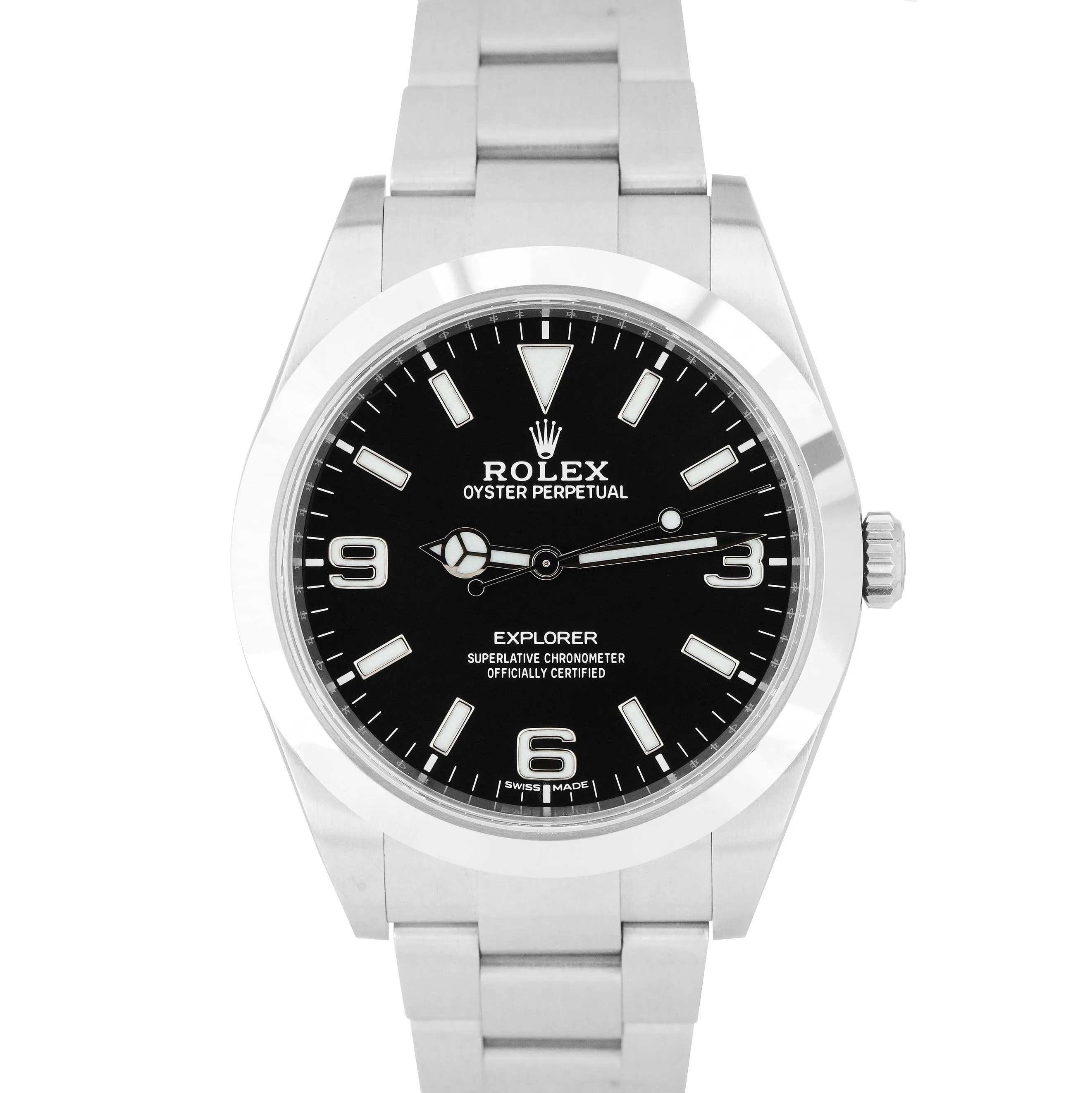 MINT 2020 Rolex Explorer 39mm Black 3-6-9 Stainless Steel MK2 Watch 214270 B P