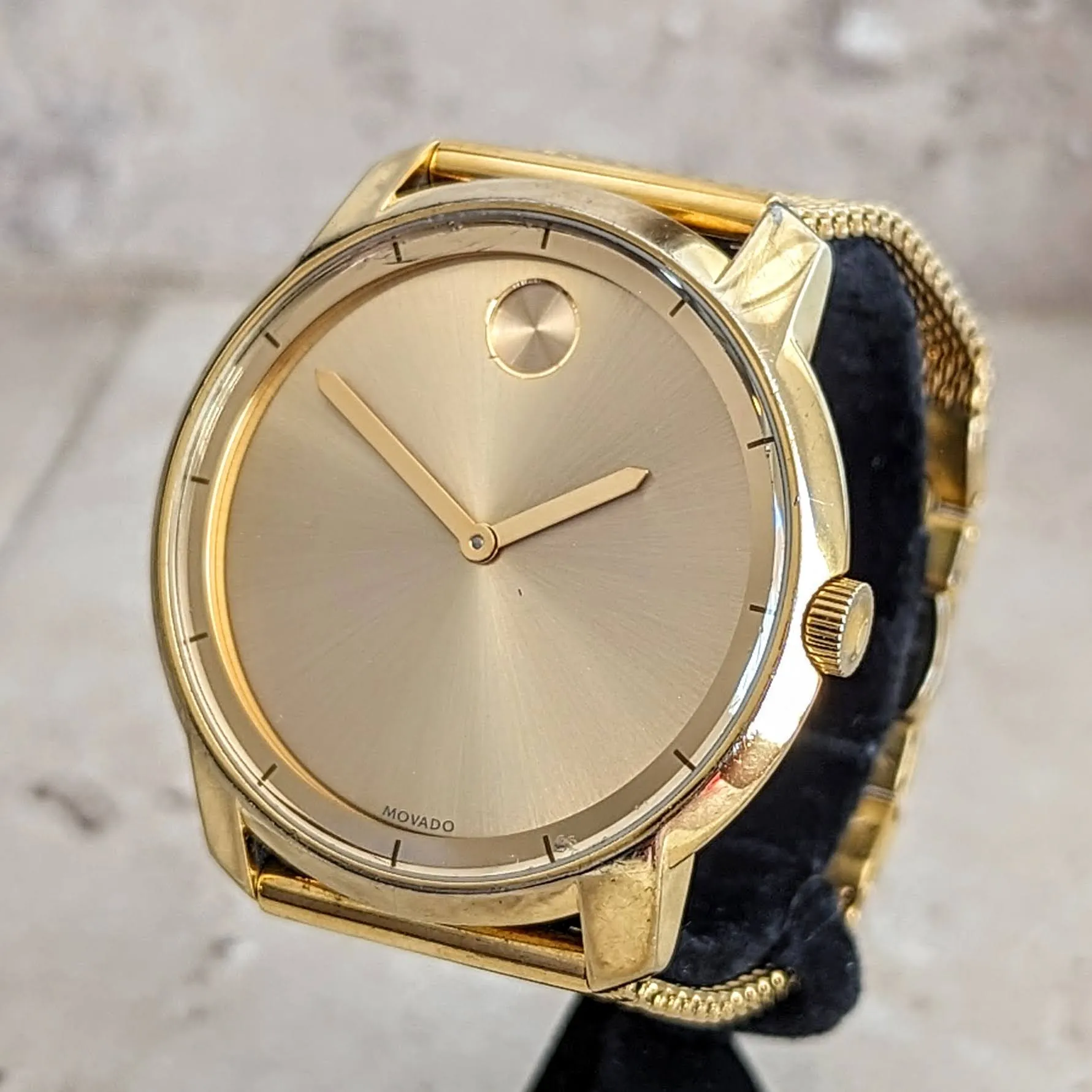 MOVADO BOLD Watch Gold Tone Case 44mm Wristwatch Ref. MB.01.1.34.6202
