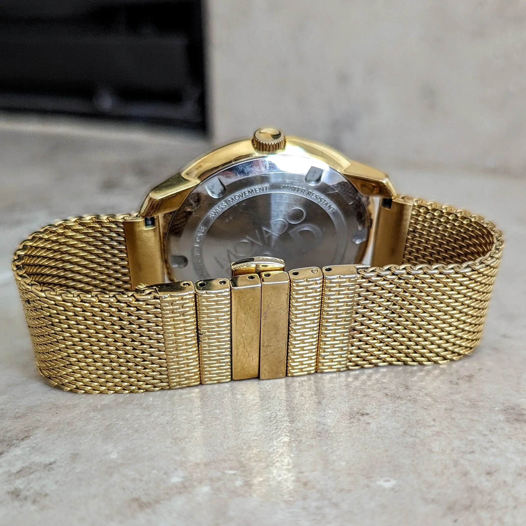MOVADO BOLD Watch Gold Tone Case 44mm Wristwatch Ref. MB.01.1.34.6202